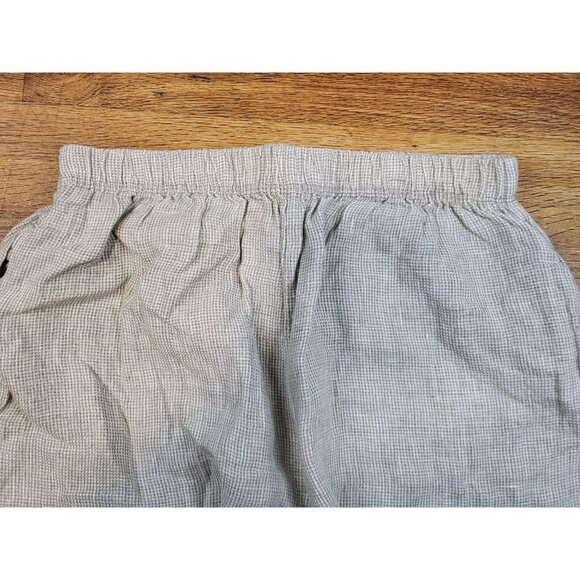 Aly Wear USA Size Large Beige Pull On 100% Linen Pants - Picture 3 of 5